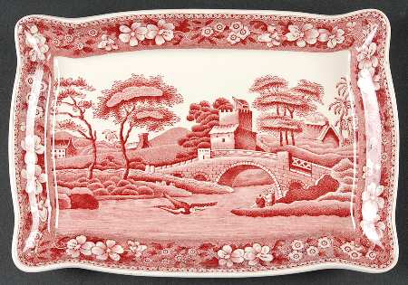 Tower Pink (Older Backstamp) Hors d'Oeuvre Tray