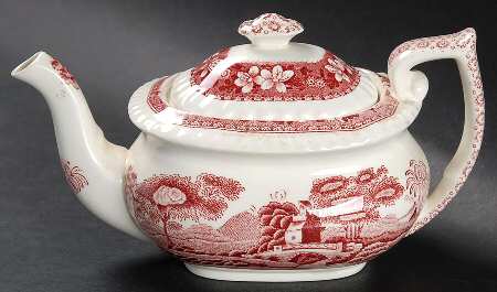 Tower Pink (Older Backstamp) Individual Teapot & Lid