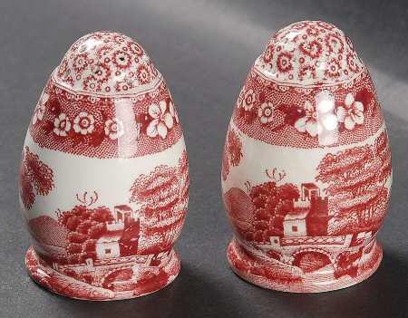 Tower Pink (Older Backstamp) Salt & Pepper Set by Spode