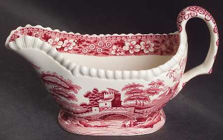 Tower Pink (Older Backstamp) Gravy Boat