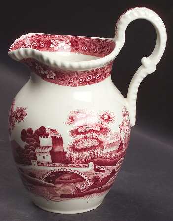 Tower Pink (Older Backstamp) 20 Oz Pitcher by Spode