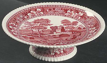 Tower Pink (Older Backstamp) Round Compote (Height X Width) by Spode