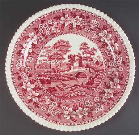 Tower Pink (Older Backstamp) 12" Chop Plate (Round Platter)