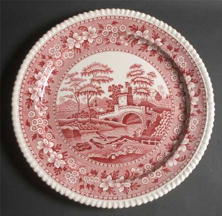 Tower Pink (Older Backstamp) 15" Chop Plate (Round Platter)