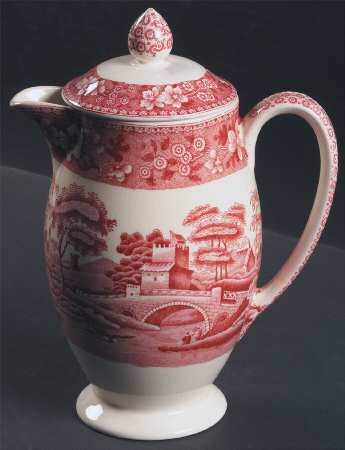 Tower Pink (Older Backstamp) Hot Water Jug & Lid