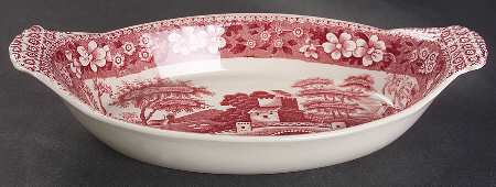 Tower Pink (Older Backstamp) 8" Augratin by Spode