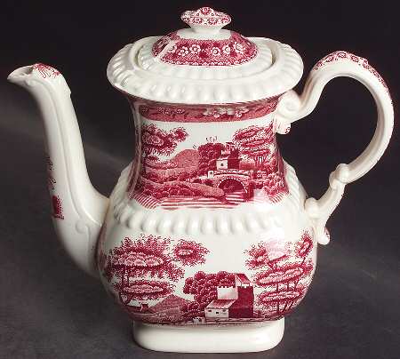 Tower Pink (Older Backstamp) Mini Coffee Pot & Lid