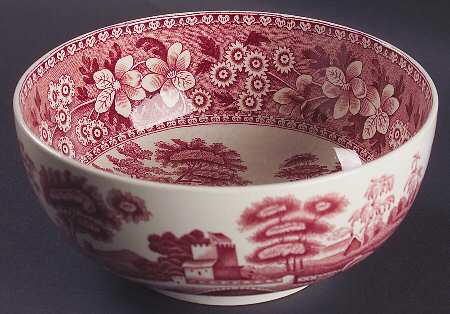 Tower Pink (Older Backstamp) 7" Chinese Bowl