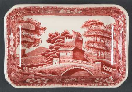 Tower Pink (Older Backstamp) Rectangular Sweet Meat Dish