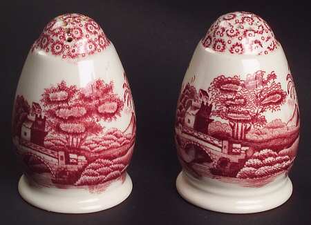 Tower Pink (Older Backstamp) Salt & Pepper Set