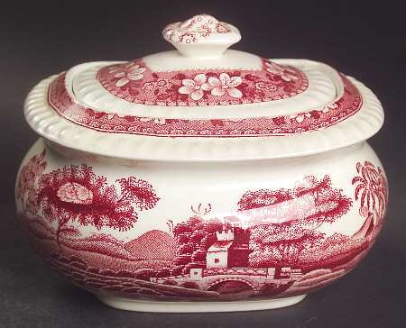 Tower Pink (Older Backstamp) Mini Sugar Bowl & Lid