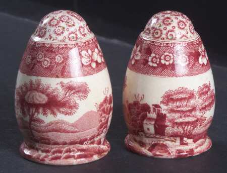 Tower Pink (Older Backstamp) Salt & Pepper Set