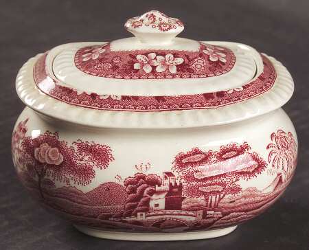 Tower Pink (Older Backstamp) Sugar Bowl & Lid