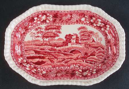 Tower Pink (Older Backstamp) Relish/Gravy Underplate