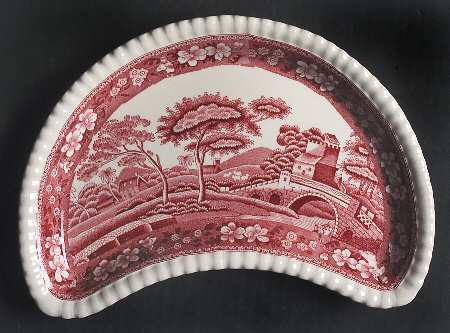 Tower Pink (Older Backstamp) Crescent Salad Plate
