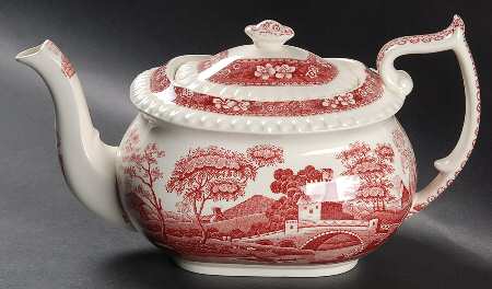 Tower Pink (Older Backstamp) Teapot & Lid