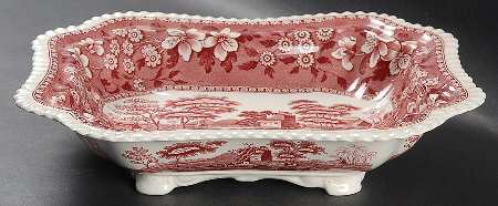 Tower Pink (Older Backstamp) Rectangular Vegetable Bowl No Lid