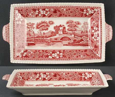 Tower Pink (Older Backstamp) Rectangular Vegetable No Lid