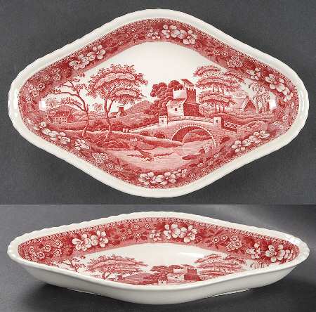 Tower Pink (Older Backstamp) Pickle Dish by Spode