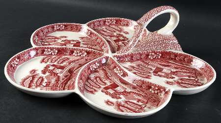 Tower Pink (Older Backstamp) 5-Part Relish by Spode