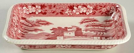 Tower Pink (Older Backstamp) 7" Rectangular Sweet Meat