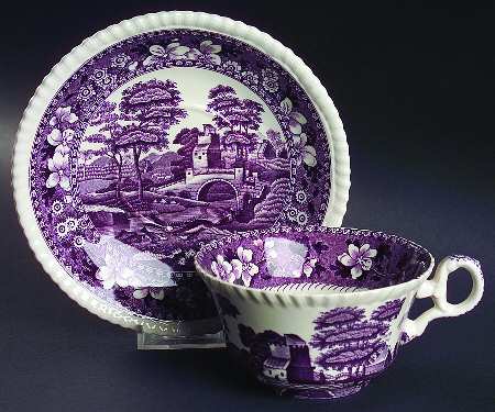 Tower Purple Breakfast Cup & Saucer Set