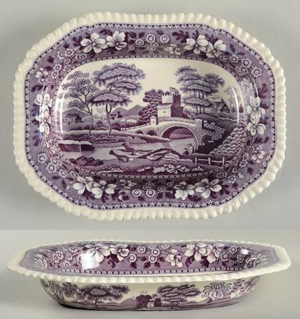 Tower Purple 9" Oval Vegetable Bowl