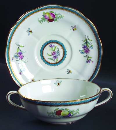Trapnell Flat Cream Soup Bowl & Saucer Set