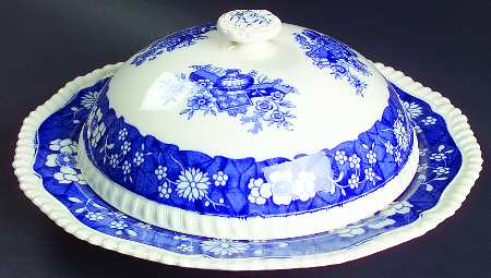 Trophies (Blue) Muffin Dish & Lid