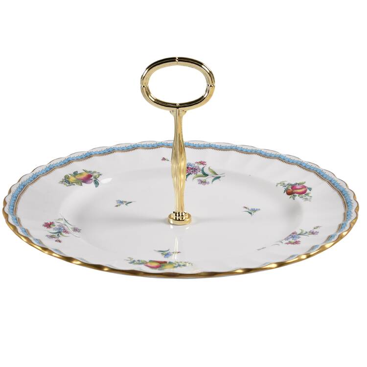 Trapnell Sprays  (ENGLAND) Round Serving Plate with Center Handle (Dp) Hc