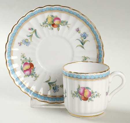 Trapnell Sprays  (ENGLAND) Flat Demitasse Cup & Saucer Set