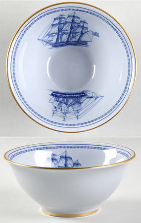 Trade Winds Blue Cranberry Bowl