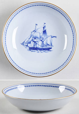 Trade Winds Blue Saucer for Canton Shape Footed Cup