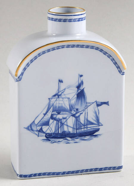 Trade Winds Blue Tea Caddy No Lid