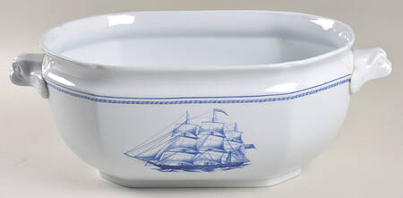 Trade Winds Blue Oval Tureen No Lid