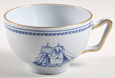 Trade Winds Blue Canton Shape Footed Cup