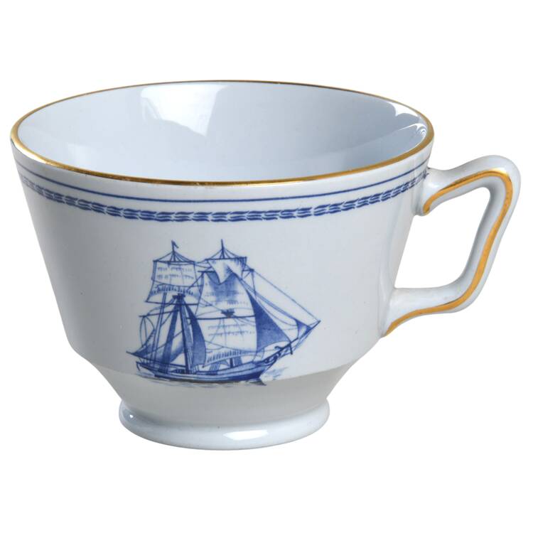Trade Winds Blue London Shape Footed Cup