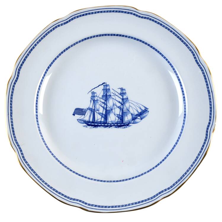 Trade Winds Blue Dinner Plate