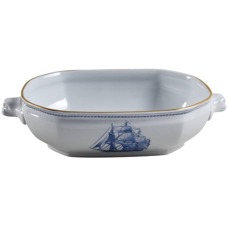 Trade Winds Blue Oval Vegetable No Lid