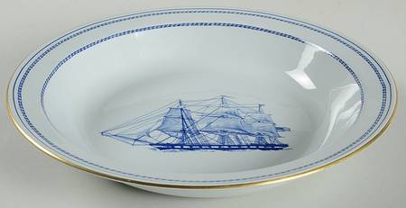 Trade Winds Blue 10" Round Vegetable Bowl