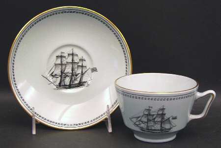 Trade Winds Black London Shape Oversized Cup & Saucer Set