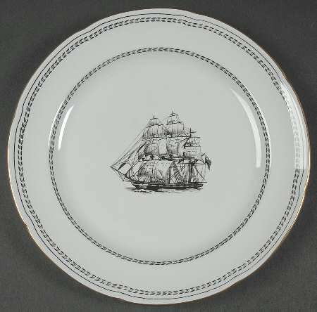 Trade Winds Black Salad Plate