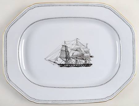 Trade Winds Black 14" Oval Serving Platter