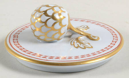 Trade Winds Red (Gold Trim) Lid for Sugar Bowl