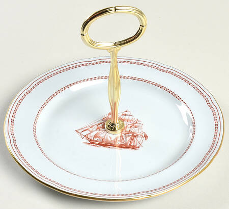 Trade Winds Red (Gold Trim) 6" - 7" Tidbit (from Salad Plate) HC