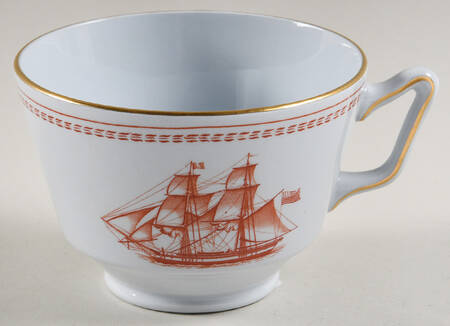Trade Winds Red (Gold Trim) London Shape Oversized Cup