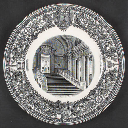 United States Naval Academy Black Dinner Plate
