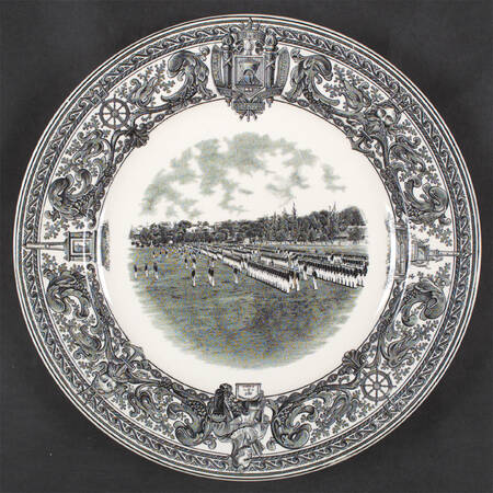 United States Naval Academy Black Dinner Plate