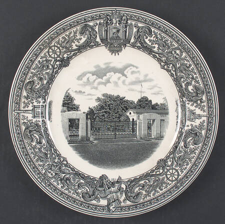 United States Naval Academy Black Dinner Plate