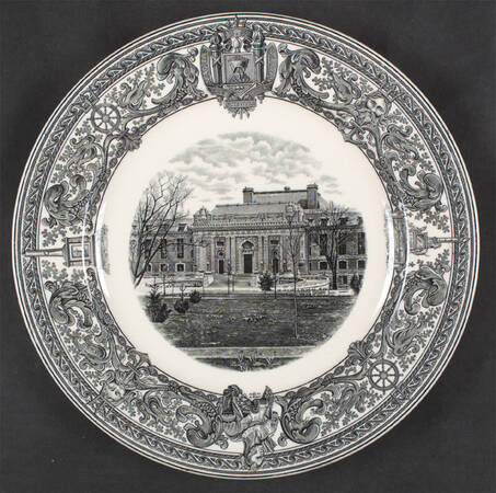 United States Naval Academy Black Dinner Plate